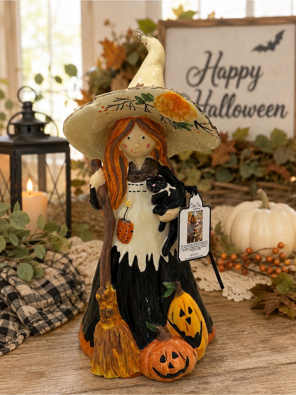 NWT Blue Sky Clayworks Ella-La Petite Chou Pretty Witch Halloween Figurine 11”